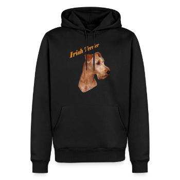 Irish Terrier - Männer Premium Bio Hoodie - Schwarz - Vorne - Nico (187cm)