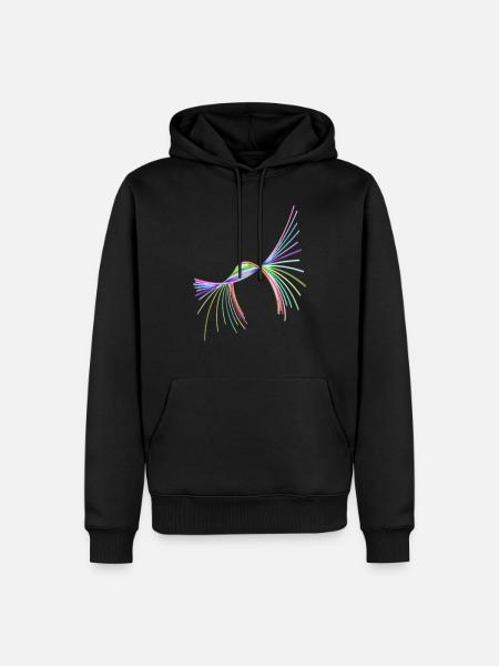 Bunte Spaghetti - Männer Premium Bio Hoodie - Schwarz