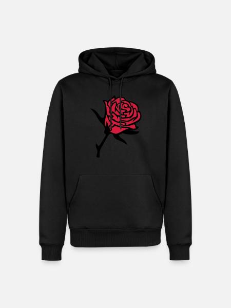 roses3 - Men’s Premium Organic Hoodie - black