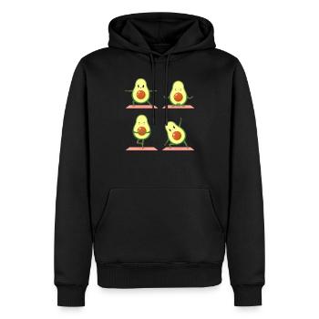 Avocado Yoga - Sweat à capuche Premium bio Homme - noir - Devant - Nico (187cm)