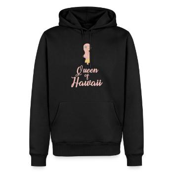 Hawaii Blumenmädchen - Männer Premium Bio Hoodie - Schwarz - Vorne - Nico (187cm)