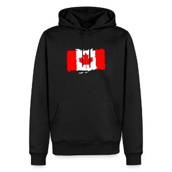 Canada flag - Men’s Premium Organic Hoodie - black - Front - Nico (187cm)