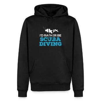 Je serais plutôt plongée sous-marine - Sweat à capuche Premium bio Homme - noir - Devant - Nico (187cm)