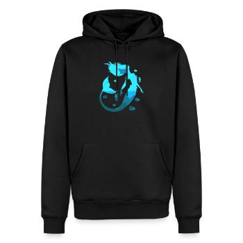 Meerjungfrau Seejungfrau Nixe Märchen - Männer Premium Bio Hoodie - Schwarz - Vorne - Nico (187cm)