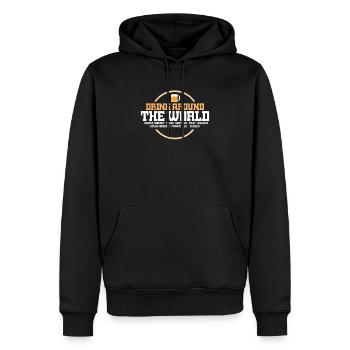 DRINKING: Drinking Around The World - Männer Premium Bio Hoodie - Schwarz - Vorne - Nico (187cm)