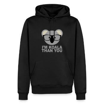 koala - Sweat à capuche Premium bio Homme - noir - Devant - Nico (187cm)