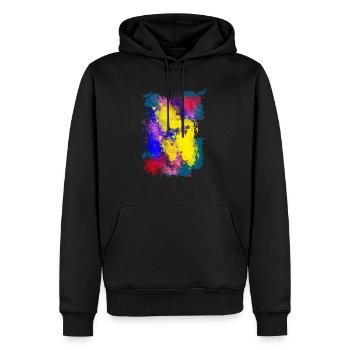 Abstract art - Männer Premium Bio Hoodie - Schwarz - Vorne - Nico (187cm)