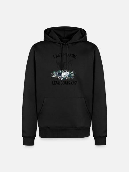 Yo solo enloqueciendo a las cabras de amor - Herre Premium økologisk hoodie - sort