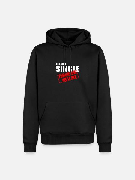 Single Singleday Beziehung allein Partner Geschenk - Herre Premium økologisk hoodie - sort