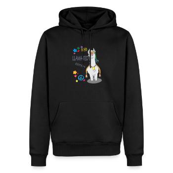LLAMA-TED - Lustiges Lama-Motiv Geschenk Idee Peae - Männer Premium Bio Hoodie - Schwarz - Vorne - Nico (187cm)