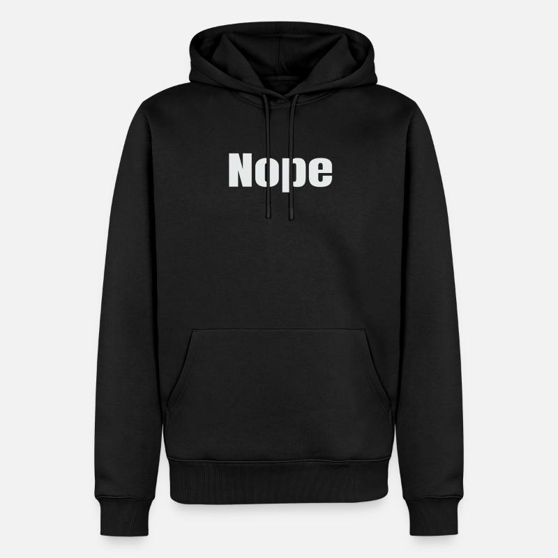 Nope - Men’s Premium Organic Hoodie - black