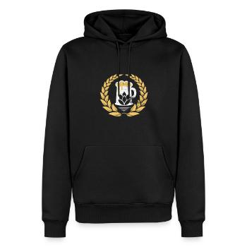 Bière à boire à la bière Bière à célébrer le cadeau - Sweat à capuche Premium bio Homme - noir - Devant - Nico (187cm)