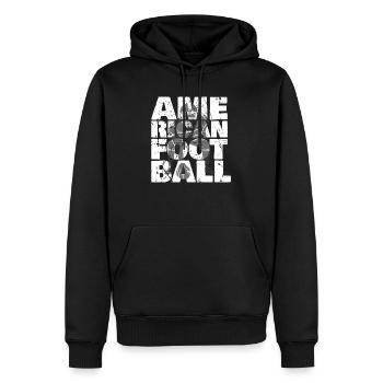 Cadeau de football américain - Sweat à capuche Premium bio Homme - noir - Devant - Nico (187cm)