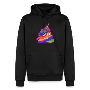 Unicorn Poop Emoticon Garbage Rainbow - Herre Premium økologisk hoodie - sort - Foran - Nico (187cm)