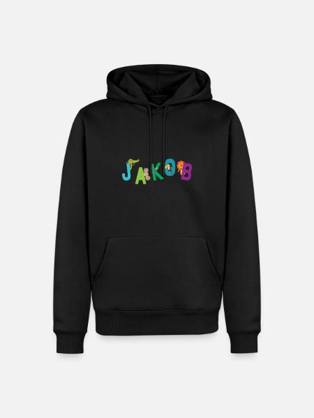 James - Men’s Premium Organic Hoodie - black