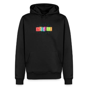 BaznGa! Periodensystem - Männer Premium Bio Hoodie - Schwarz - Vorne - Nico (187cm)