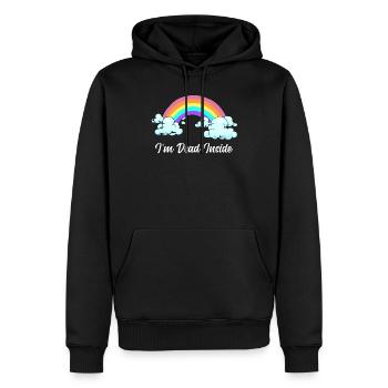 Dépression interne morte déprimée solitaire triste - Sweat à capuche Premium bio Homme - noir - Devant - Nico (187cm)