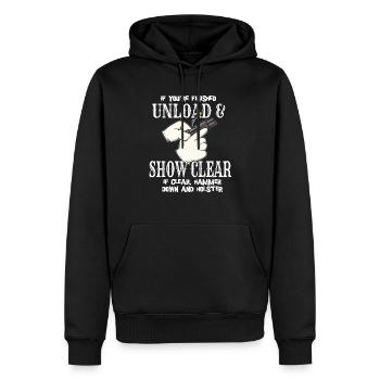 Schießen Pistole Entladen Geschoss Schusswaffe - Männer Premium Bio Hoodie - Schwarz - Vorne - Nico (187cm)