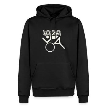 Swim Bike Run - Männer Premium Bio Hoodie - Schwarz - Vorne - Nico (187cm)