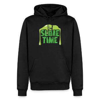 Slime Time Monster Alien - Sweat à capuche Premium bio Homme - noir - Devant - Nico (187cm)