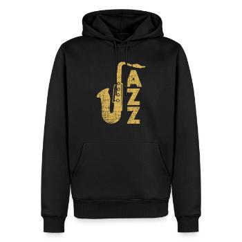 Jazz Saxophon Geschenk Musiker Weihnachten - Männer Premium Bio Hoodie - Schwarz - Vorne - Nico (187cm)