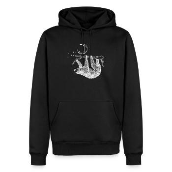 indolence - Sweat à capuche Premium bio Homme - noir - Devant - Nico (187cm)