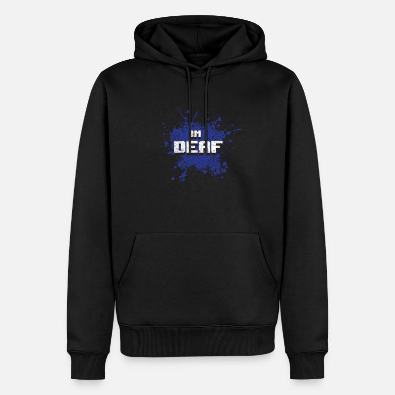 Taub Taubstumm - Männer Premium Bio Hoodie - Schwarz