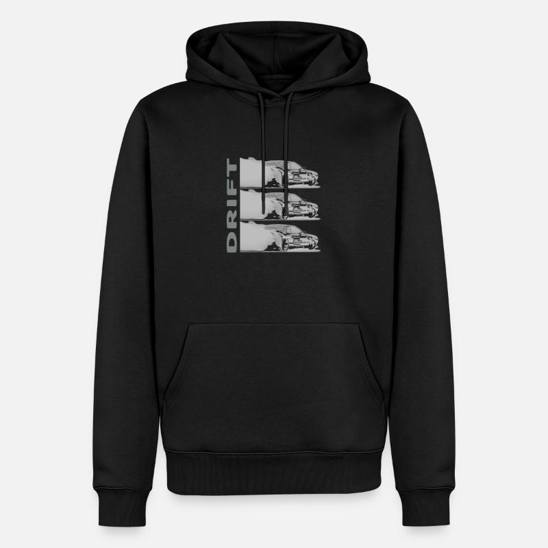 DRIFT dunkel - Männer Premium Bio Hoodie - Schwarz