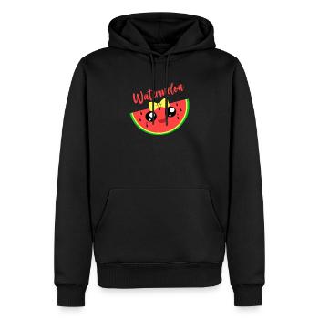 Watermelon - Männer Premium Bio Hoodie - Schwarz - Vorne - Nico (187cm)