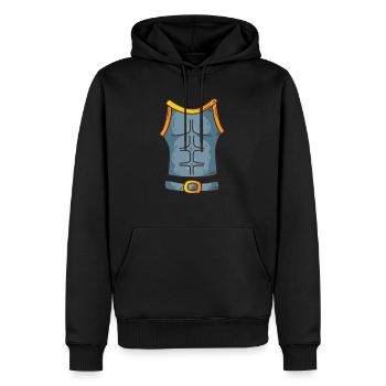 armor - Men’s Premium Organic Hoodie - black - Front - Nico (187cm)