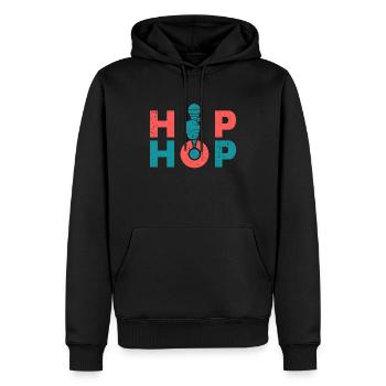 Hiphop Mic Microphone Cadeau Enfants Dire - Sweat à capuche Premium bio Homme - noir - Devant - Nico (187cm)