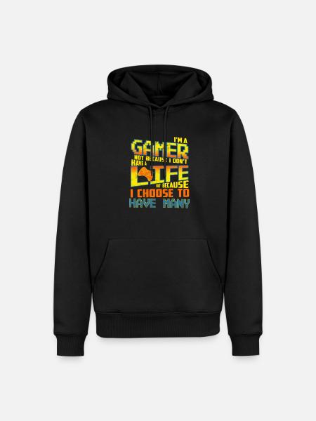 I am a gamer - Men’s Premium Organic Hoodie - black