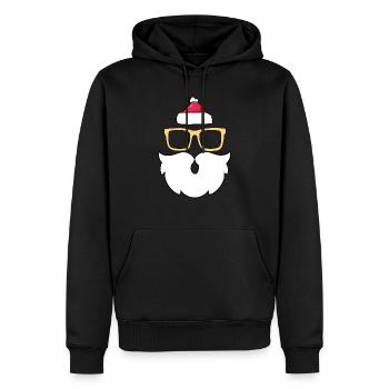 santa Weihnachtsmann Weihnachten Nikolaus - Männer Premium Bio Hoodie - Schwarz - Vorne - Nico (187cm)