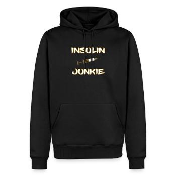insulin junkie - Männer Premium Bio Hoodie - Schwarz - Vorne - Nico (187cm)