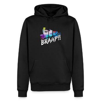 Braap! Cadeau de motoneige - Sweat à capuche Premium bio Homme - noir - Devant - Nico (187cm)