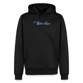 carreleur carrelé - Sweat à capuche Premium bio Homme - noir - Devant - Nico (187cm)