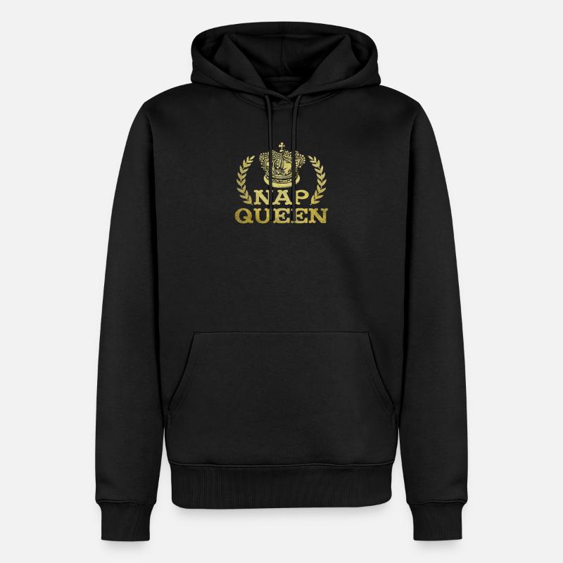 Nap Queen Funny Nickerchen Geschenk - Männer Premium Bio Hoodie - Schwarz
