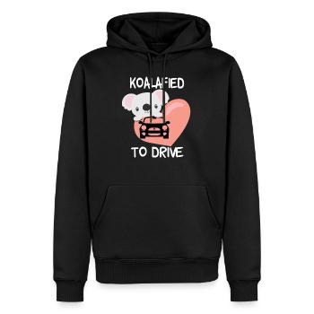 Koalafied à conduire - Nouveau pilote - Sweat à capuche Premium bio Homme - noir - Devant - Nico (187cm)