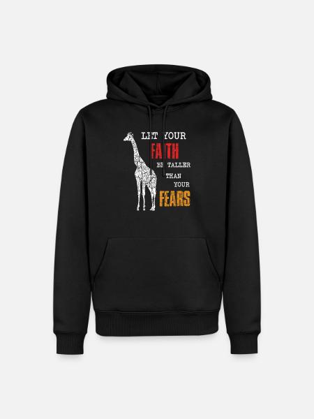 Girafes disant - Sweat à capuche Premium bio Homme - noir