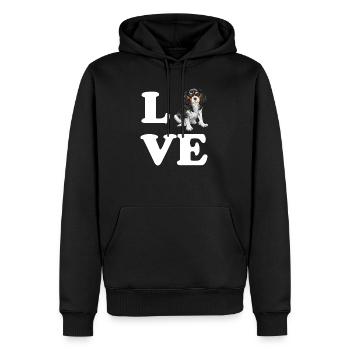 Cavalier King Charles Spaniel - Männer Premium Bio Hoodie - Schwarz - Vorne - Nico (187cm)