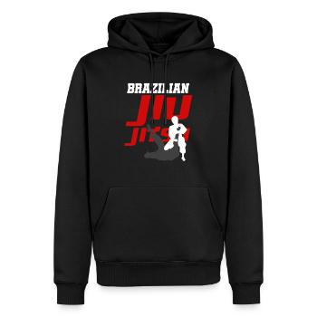BJJ Brazilian Jiu Jitsu - Männer Premium Bio Hoodie - Schwarz - Vorne - Nico (187cm)