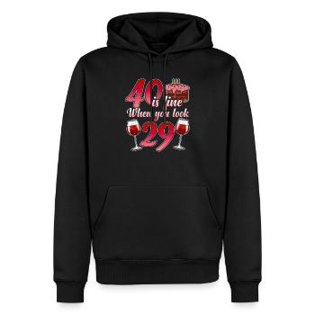 40ème anniversaire cadeau drôle pour le 40ème anniversaire - Sweat à capuche Premium bio Homme - noir - Devant - Nico (187cm)