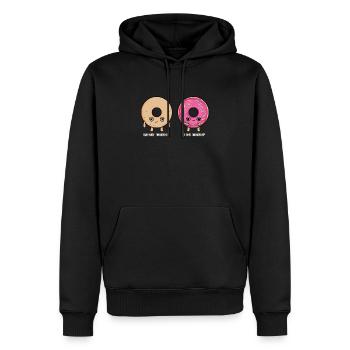 Lustig Before After Make Up Donut Geschenk - Männer Premium Bio Hoodie - Schwarz - Vorne - Nico (187cm)