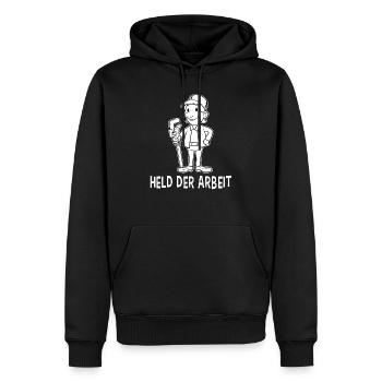 Held der Arbeit Arbeiter Klempner Bastler Geschenk - Männer Premium Bio Hoodie - Schwarz - Vorne - Nico (187cm)
