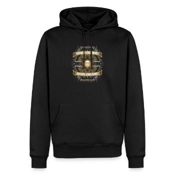 Elevate Your Mind Elevate Ihr Spiel Disc Golf - Männer Premium Bio Hoodie - Schwarz - Vorne - Nico (187cm)