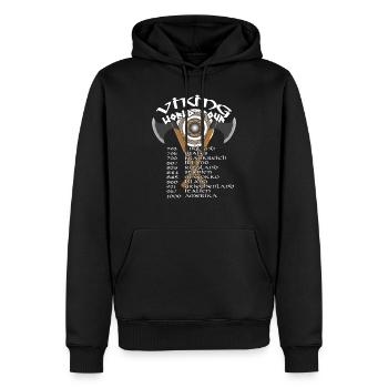 Die Viking World Tour Das Geschenk für Winkinger - Männer Premium Bio Hoodie - Schwarz - Vorne - Nico (187cm)