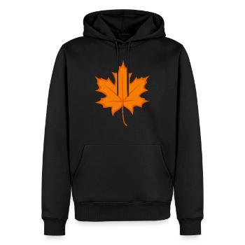 Ahorn Herbst - Männer Premium Bio Hoodie - Schwarz - Vorne - Nico (187cm)