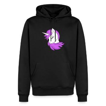 Licorne - Licorne - Licorne - Sweat à capuche Premium bio Homme - noir - Devant - Nico (187cm)