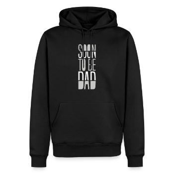 Bald ein Papa Geschenk Weihnachten Schwanger - Männer Premium Bio Hoodie - Schwarz - Vorne - Nico (187cm)