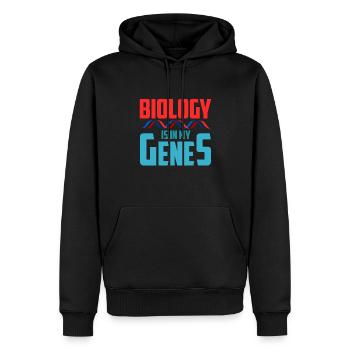 Biologie docteur cadeau biologiste - Sweat à capuche Premium bio Homme - noir - Devant - Nico (187cm)